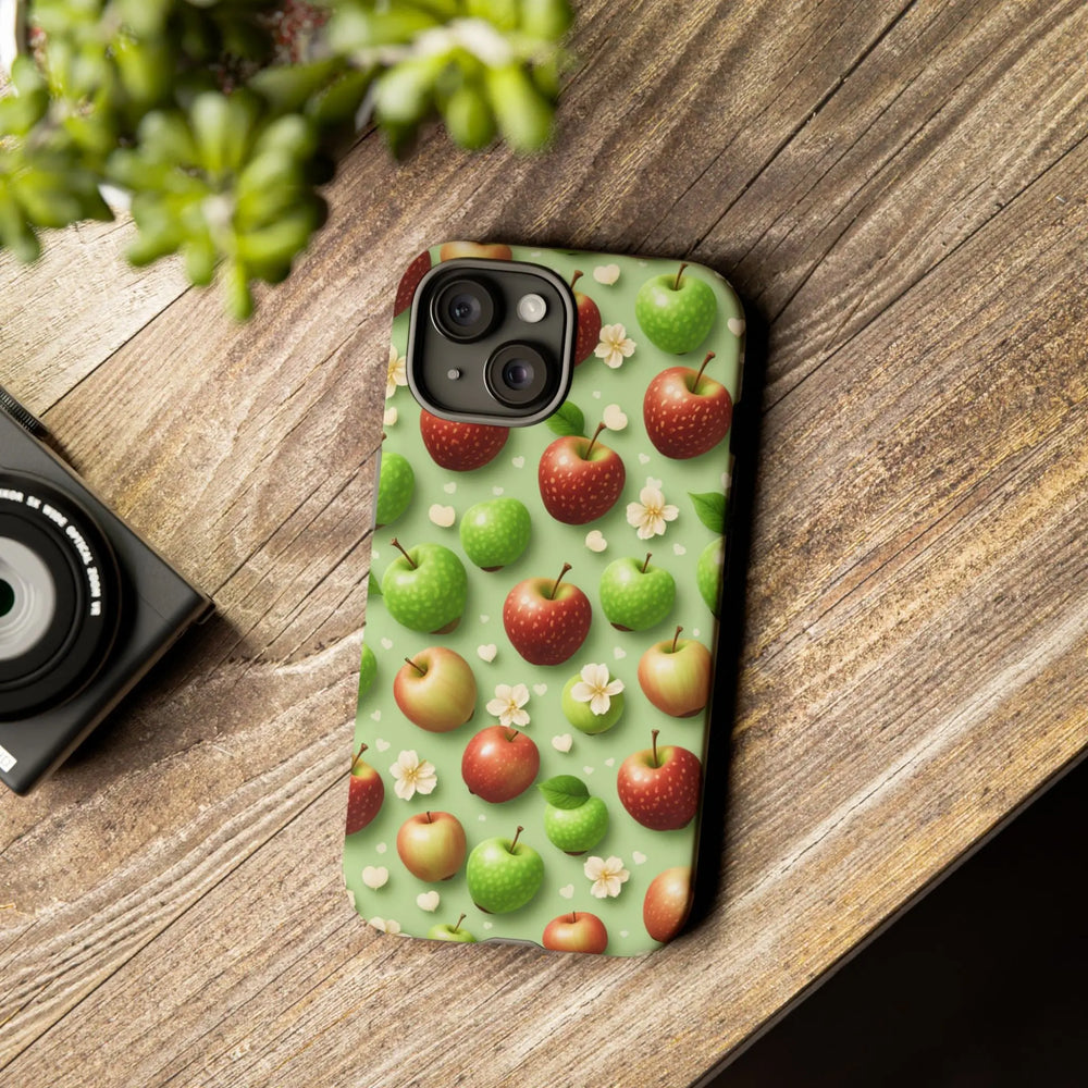 Phone Case with Green and Red Apples