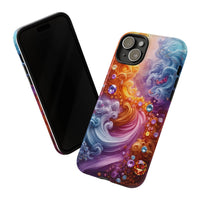 Load image into Gallery viewer, Phone Case with Jewels and Swirls of Smoke
