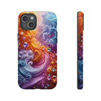Load image into Gallery viewer, Phone Case with Jewels and Swirls of Smoke
