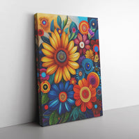 Load image into Gallery viewer, Colorful Flowers Abstract Wall Art - Print Pop Store
