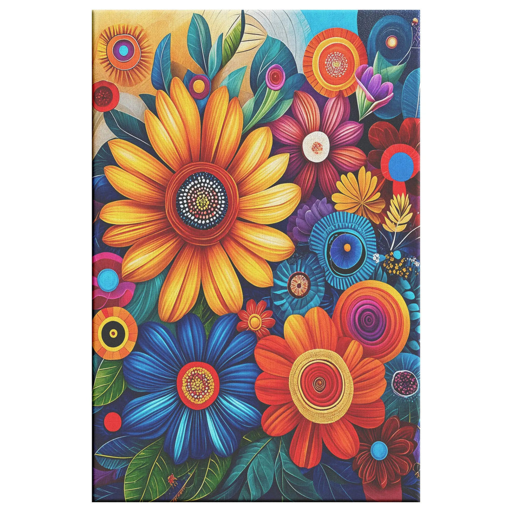 Colorful Flowers Abstract Wall Art - Print Pop Store