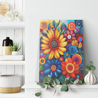Load image into Gallery viewer, Colorful Flowers Abstract Wall Art - Print Pop Store
