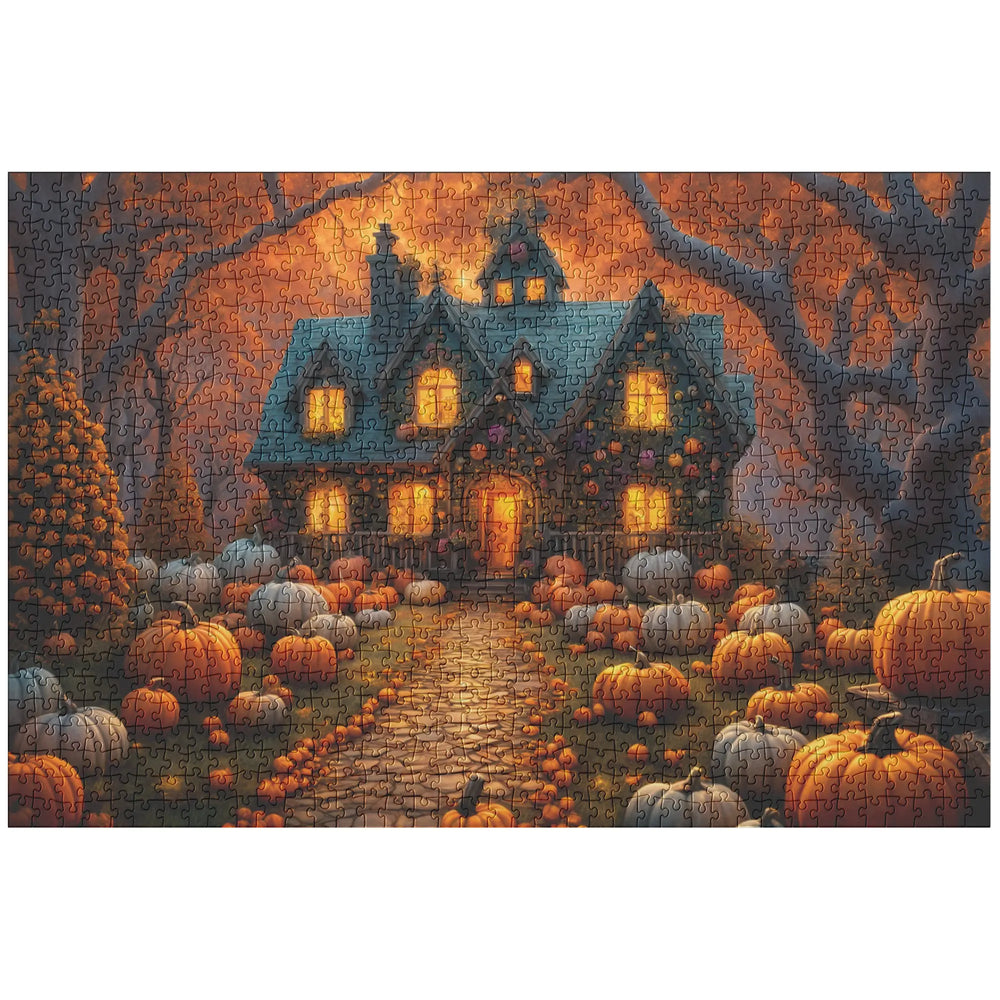Halloween Jigsaw Puzzle of a haunted house in 1,000 pieces
