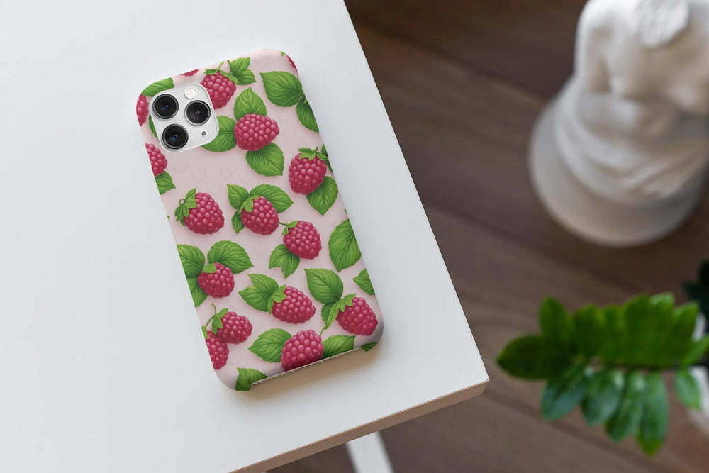 Phone Case with raspberry pattern