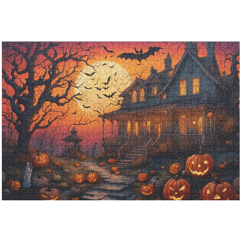 Jigsaw Puzzle with a spooky mansion