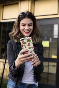 Load image into Gallery viewer, Pixel Phone case with strawberry pattern
