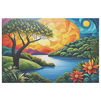 Load image into Gallery viewer, Tranquil Landscape Abstract Wall Art 
