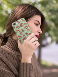 Load image into Gallery viewer, Pixel Phone case with a watermelon pattern
