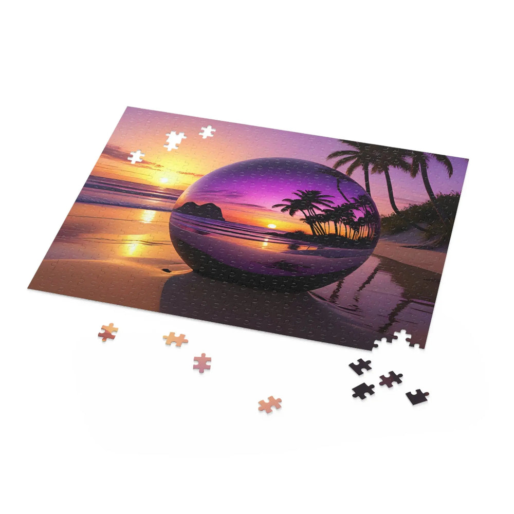 Beach Sunset Sphere Jigsaw Puzzle (120, 252, 500-Piece) - Print Pop Store