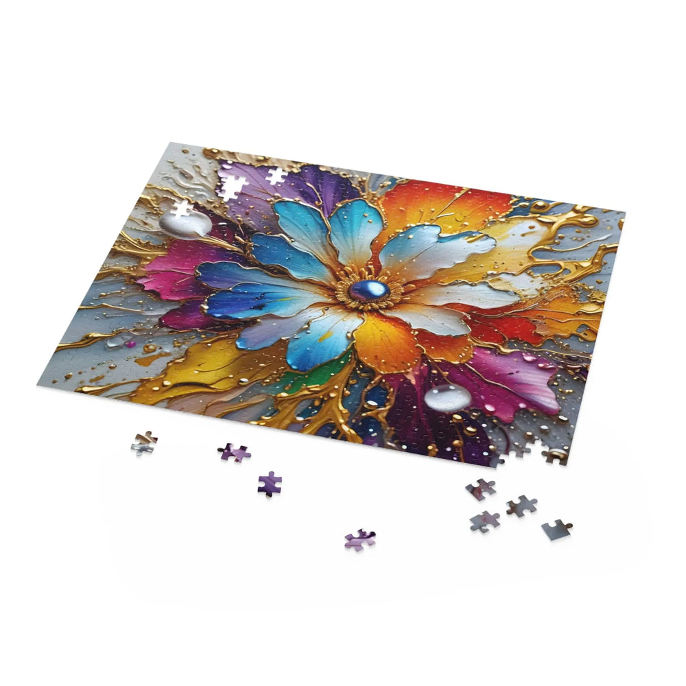 Abstract Vibrant Flower Painting Jigsaw Puzzle (120, 252, 500-Piece) - Print Pop Store