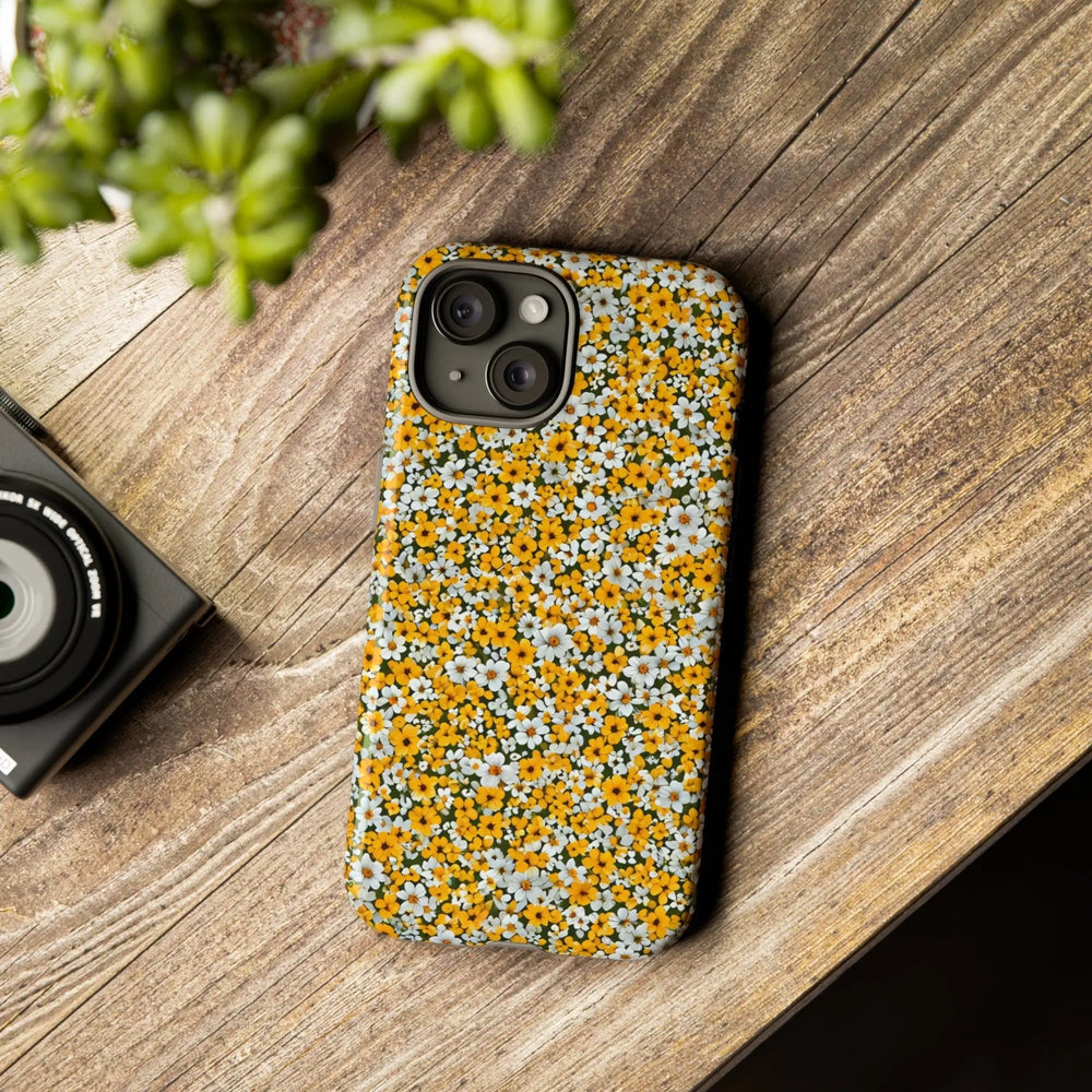 Phone Case With Beautiful Small Yellow Flowers 