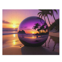 Load image into Gallery viewer, Beach Sunset Sphere Jigsaw Puzzle (120, 252, 500-Piece) - Print Pop Store

