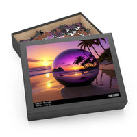 Load image into Gallery viewer, Beach Sunset Sphere Jigsaw Puzzle (120, 252, 500-Piece) - Print Pop Store
