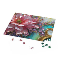 Abstract Floral Painting Jigsaw Puzzle (120, 252, 500-Piece) - Print Pop Store