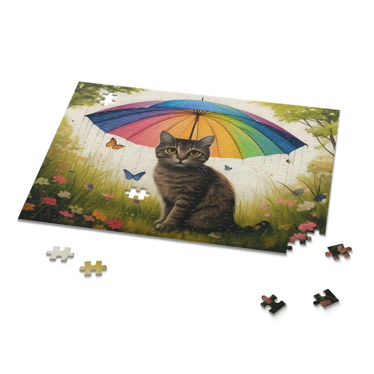 Spring Kitty Jigsaw Puzzle (120, 252, 500-Piece) - Print Pop Store