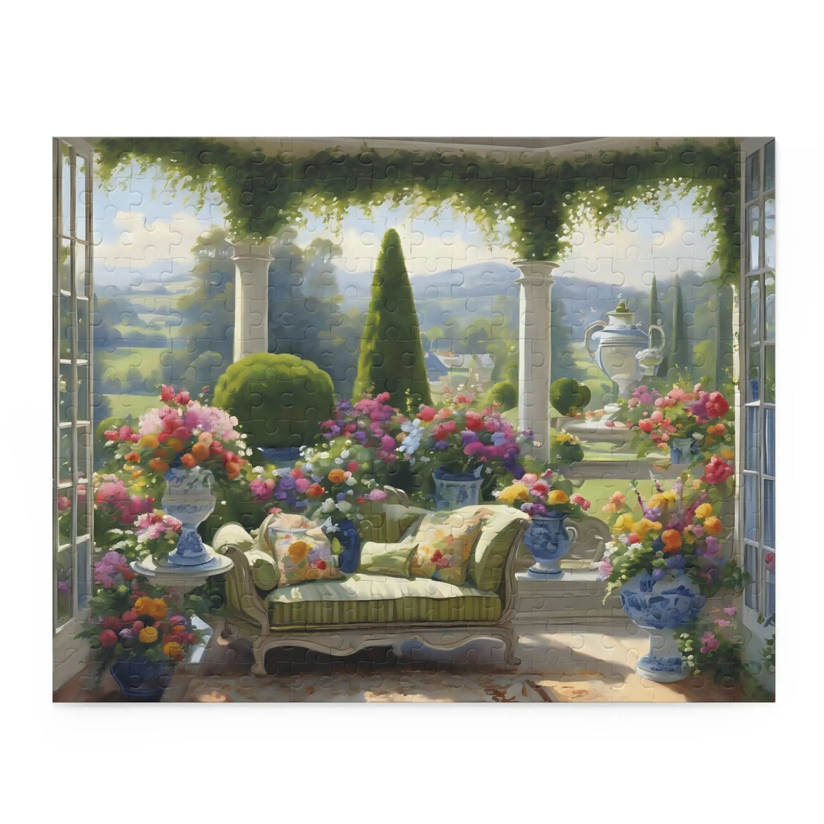 Impressionist Flower Garden Jigsaw Puzzle (120, 252, 500 Piece) - Print Pop Store