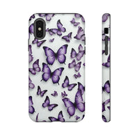 Load image into Gallery viewer, Phone Case With Purple Butterflies
