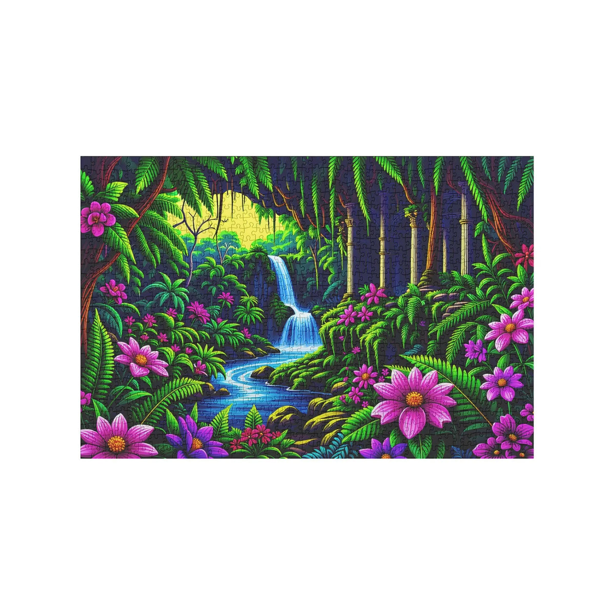 Majestic Amazon Waterfall Jigsaw Puzzle 1,000 Pieces - Print Pop Store