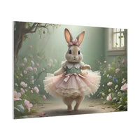 Load image into Gallery viewer, Nursery Wall Art with a Rabbit in a Tutu set in a nursery
