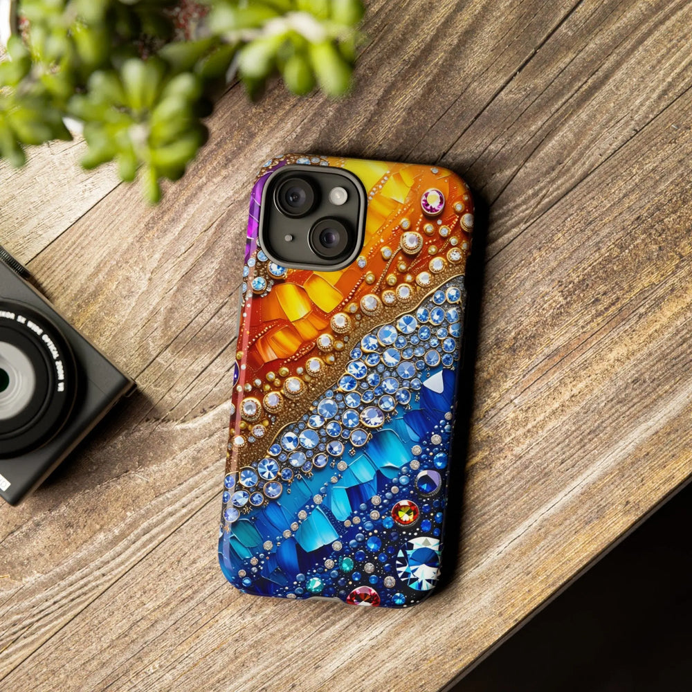 Colorful Shimmering Jewels Tough Phone Case